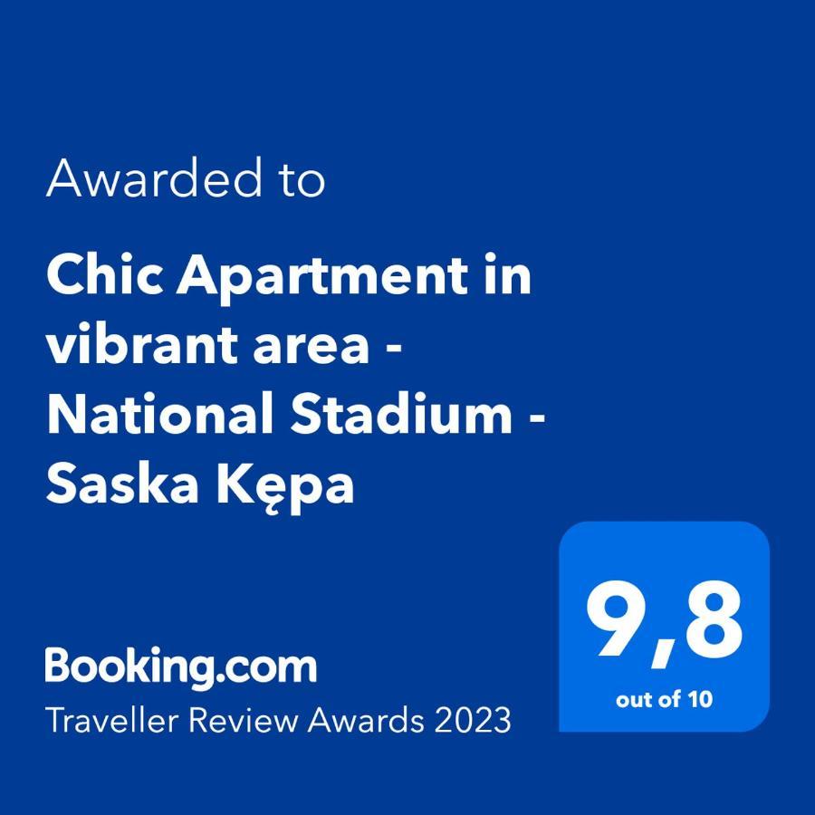 ורשה Chic Apartment In Vibrant Area - National Stadium - Saska Kepa מראה חיצוני תמונה